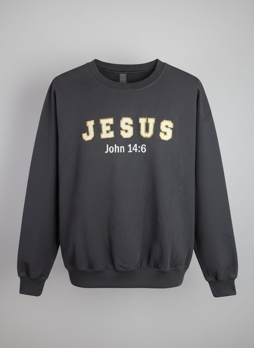Women's Sweatshirt John 14:6 Chenile Patch