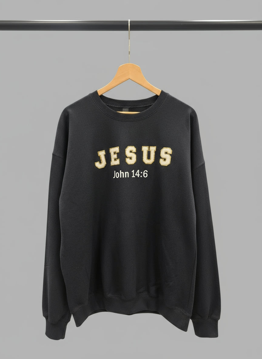 Women's Sweatshirt John 14:6 Chenile Patch