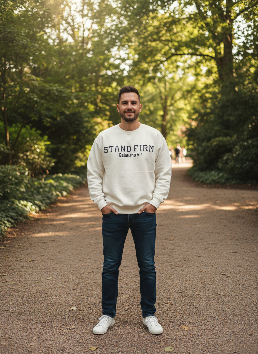 Unisex Sweatshirt Standfirm Galatians 5:1 Chenile Patch