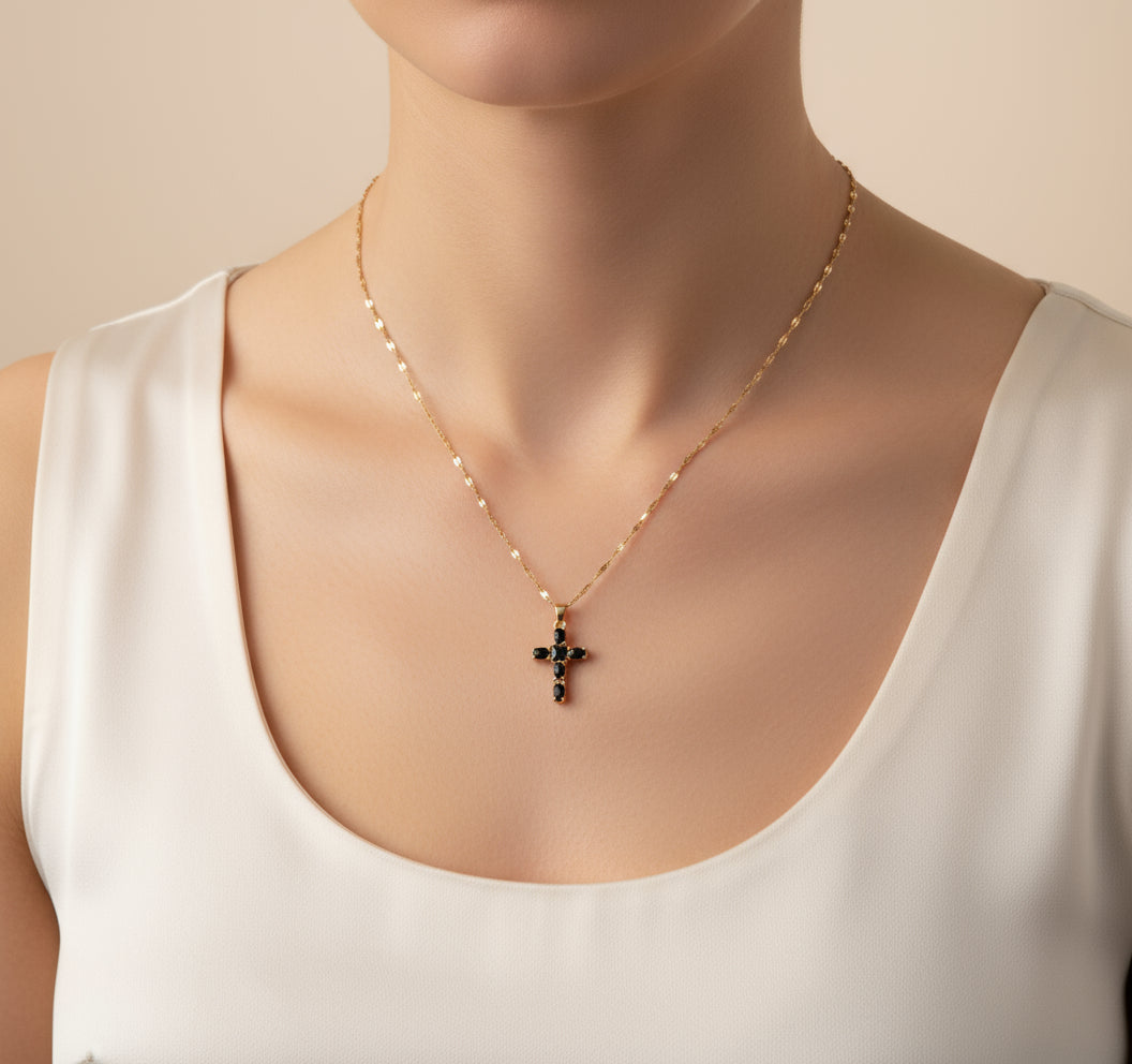 Women's Cross Necklace Titanium Steel