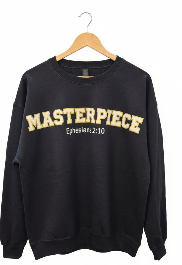 Women's Masterpiece Sweatshirt Ephesians 2:10 Chenile Letters
