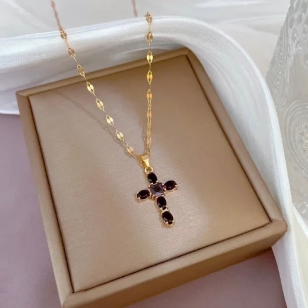 Women's Cross Necklace Titanium Steel