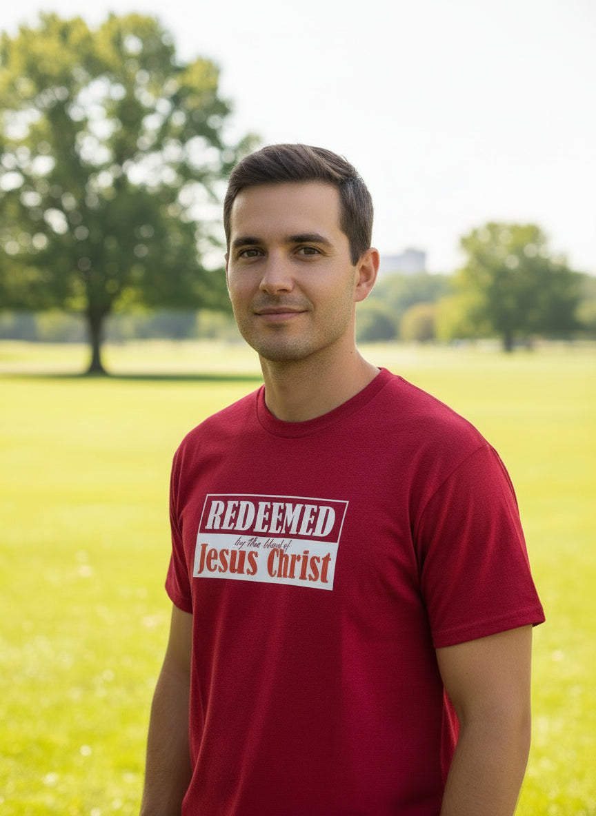 Unisex Redeemed by the blood of Jesus Christ T Shirt