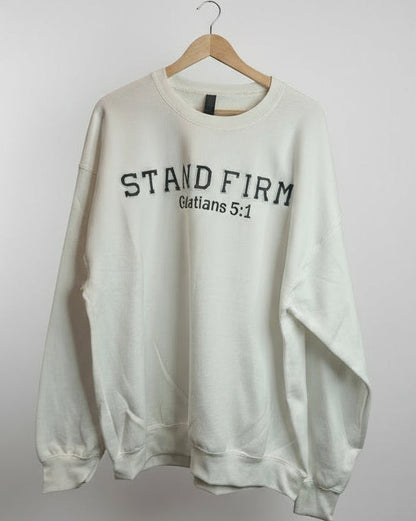 Unisex Sweatshirt Standfirm Galatians 5:1 Chenile Letters