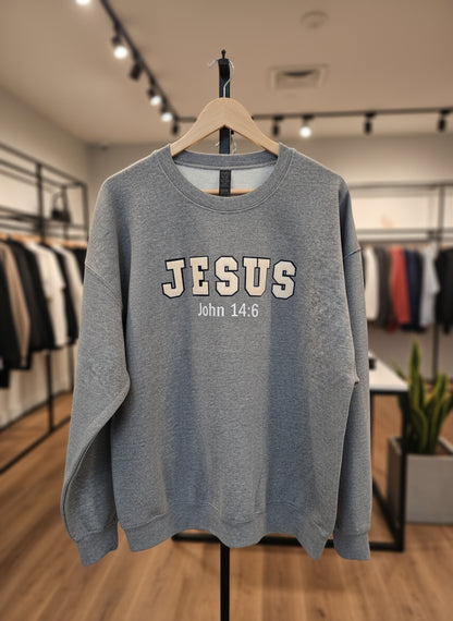 Unisex Sweatshirt John 14:6 Chenile Letters Available in Different Colors