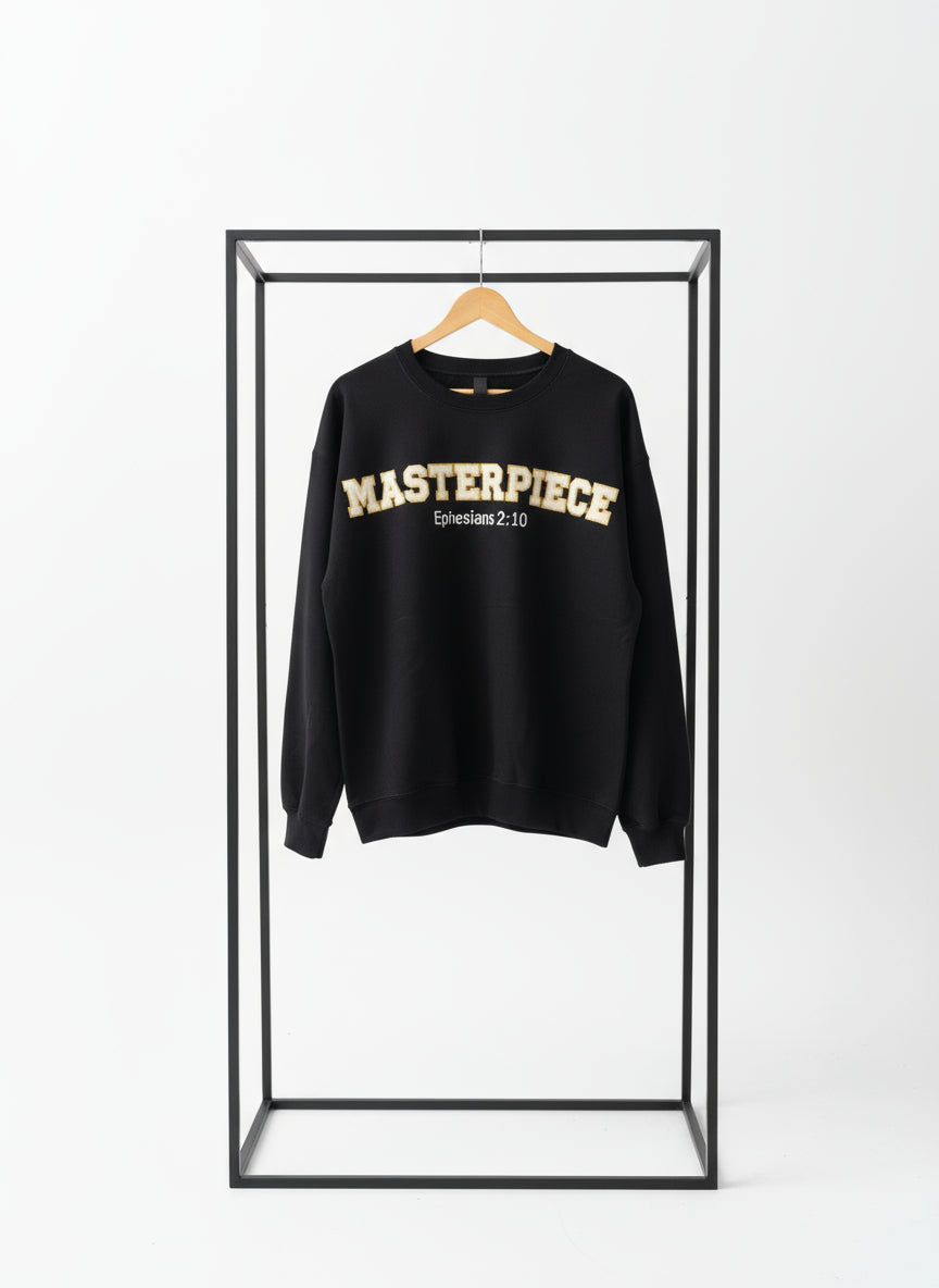Women's Masterpiece Sweatshirt Ephesians 2:10 with Chenile Patch