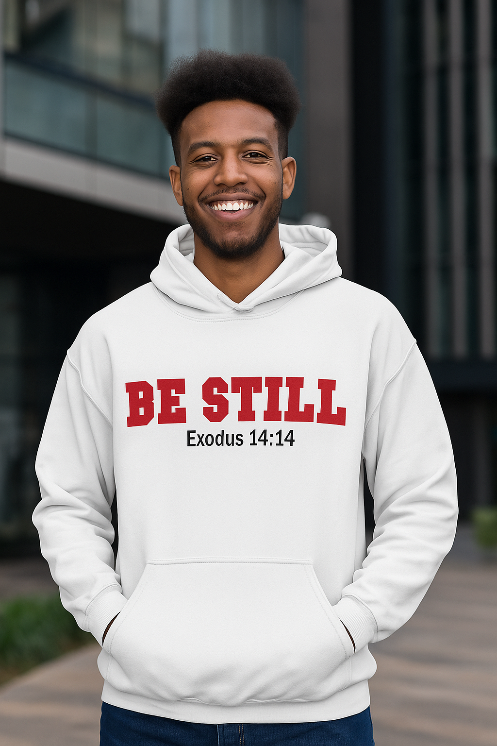 Unisex Hoodie Sweatshirt Be Still Exodus 14:14