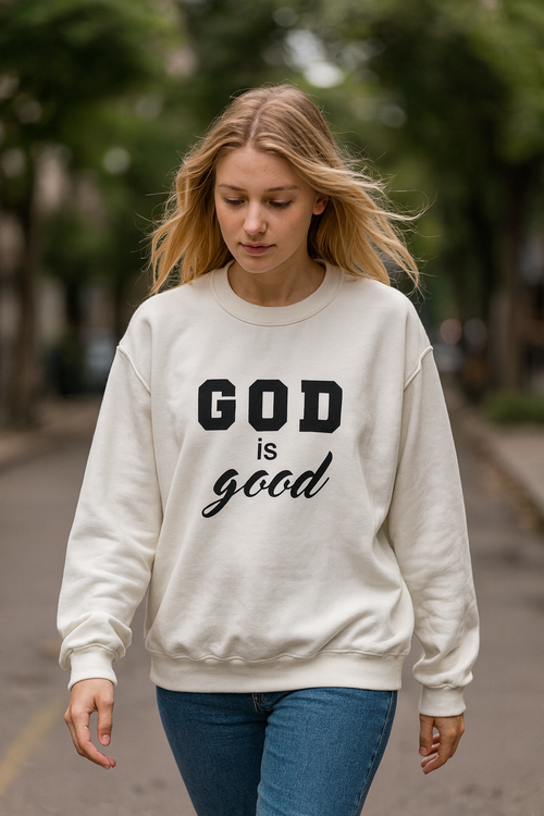 Unisex Sweatshirt writing: GOD is good
